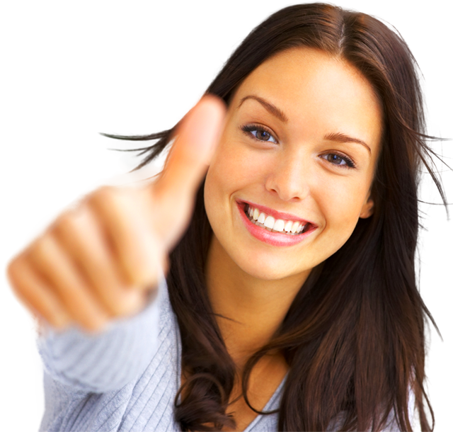 Photo: Happy smiling female art element.